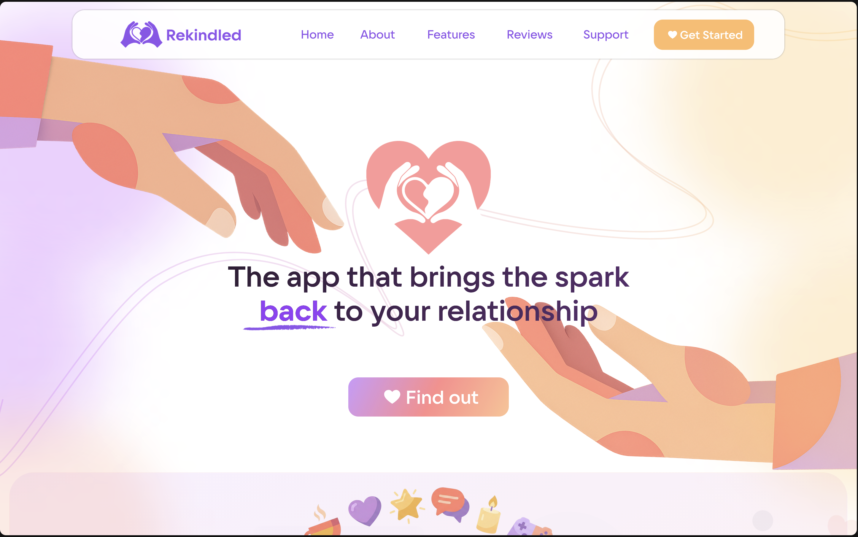 Rekindled Website screenshot